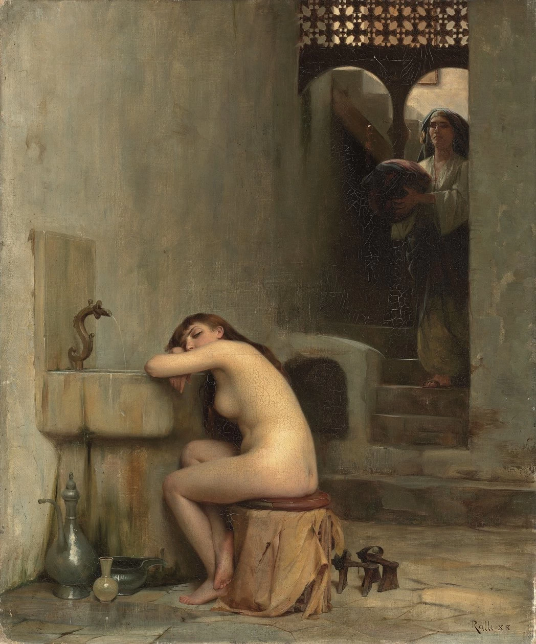 Theodoros Rallis - Riposo al bagno, 1888